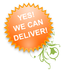 YES! 
WE CAN
DELIVER!
