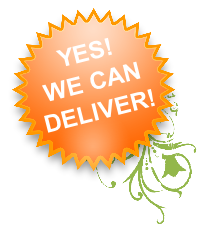 YES! 
WE CAN
DELIVER!
